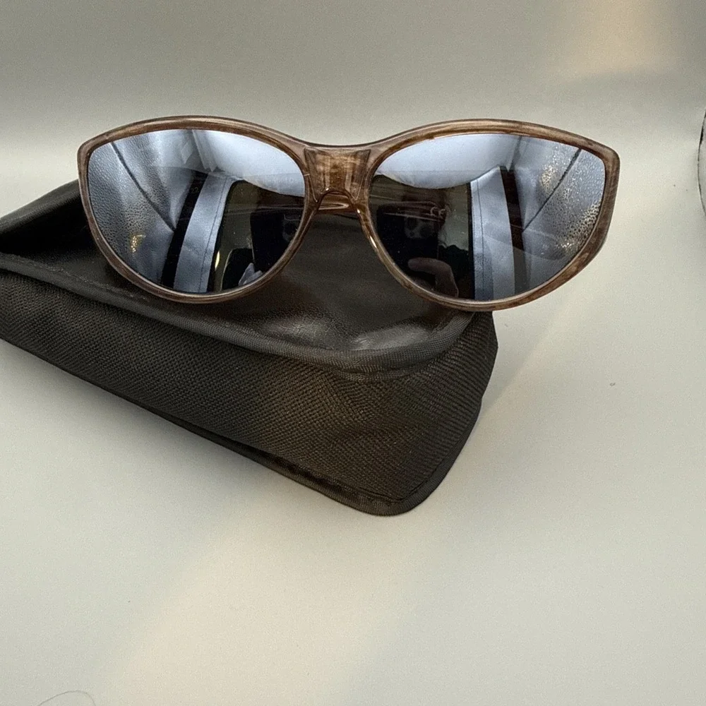 JONATHAN PAUL Polarized Authentic Sunglasses Fitovers Ikara Brown 003 & SoftCase